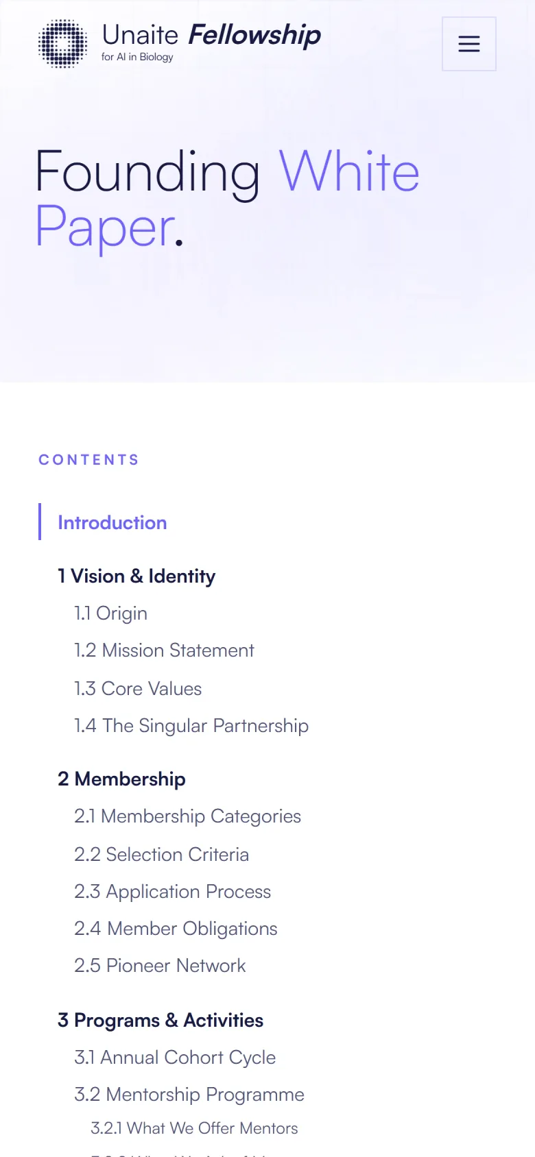 Unaite Fellowship, White paper, phone